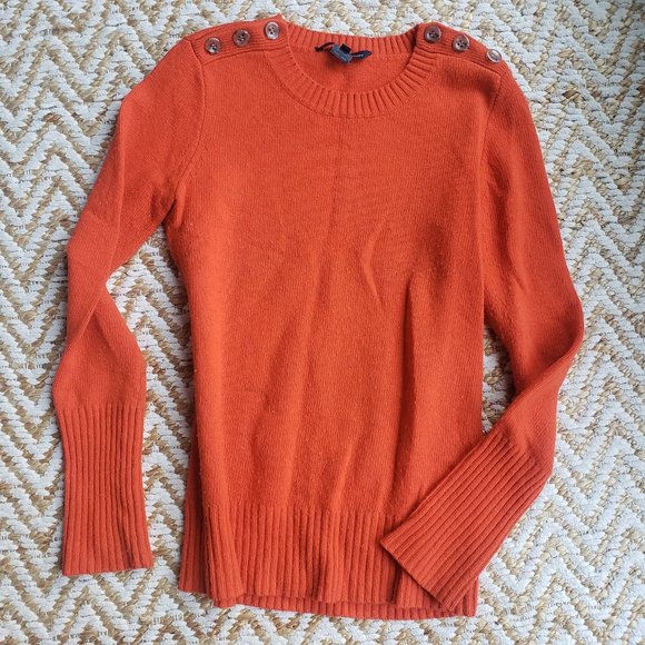 SOLD 🤑 French Connection Orange Pullover Sweater - Picture 9 of 9